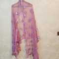 Pink color embroidered fancy dupatta in net stuff by AAIMAs. 
