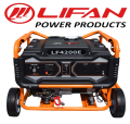 LIFAN Generator 7 kw / 8.75 kVA - LF10200E - Self Start Petrol n Gas Generator - with Big Battery , External Battery Frame & Wheels Kit. 