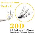 Lvcheryl Thick Self Grafted Eyelash Extension Set Kits With Glue Tweezers Segmented False Eyelash Individual Eyelashes Free Tools. 