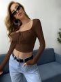 Tie Neck Ruched Bust CROP TOPS. 