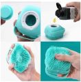 Silicon Bath Body Brush, Exfoliating Body Scurb Brush with Soap Dispenser, 2 in 1 Ultra Soft Bath Sponge Shower Brush and Body Massager, Baby Shower Brush, Shampoo and Gel Dispenser, Loofah Brush, Body Cleaning Scrubber for Man, Women and Children. 