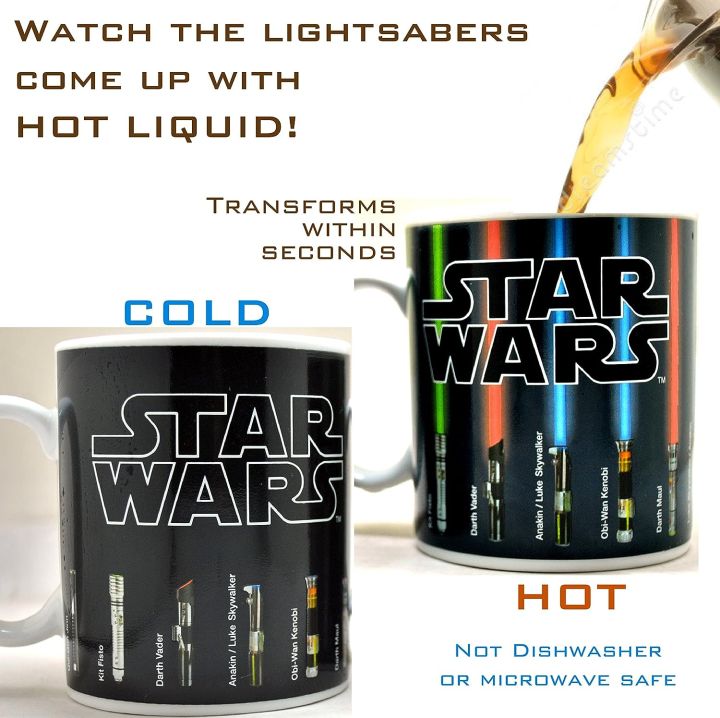 Beńair USA Stár Wàrs Mug,Lightsabers Appear with Heat -12 oz