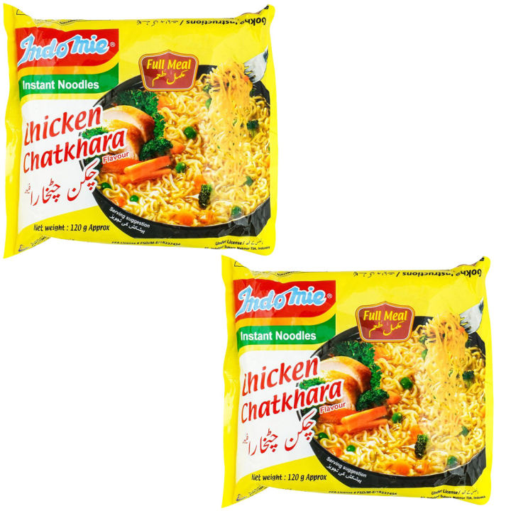 Indomie Noodle | Instant Noodles 240 Grams (Chicken Chatkhara) Chicken Flavour (pack of 2)