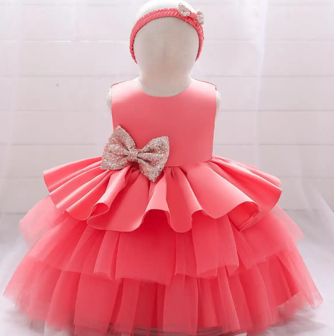 Elegant Best Fancy, Stylish and trendy dress Net Baby Frock Daraz