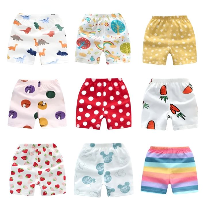 12 pcs - Regular use Summer cotton pants shorts 0-36 month old baby girl - Baby nicker - Bottoms shorts - printed nikers for babies