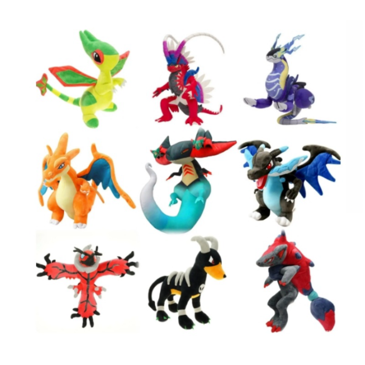 Pokemon Pikachu Peluche Stuffed Zoroark Dragapult Koraidon Charizard Blastoise Gengar Flygon Anime Figure Doll Baby Xmas