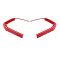Red ABS Interior Steering Wheel Cover Trim for Mazda CX-3 CX3 2016-2018 FashionInterior Accessories Interior Mouldings 1 pair (1 pair). 