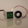Round LED Dual Display AC Amp Volt Ampermeter Voltmeter Ammeter Digital Voltage Current Ampere Meter Indicator 60-500V 220V 100A. 