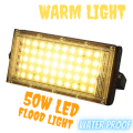Flood Light yellow, Warm,  3800LM Waterproof IP65 For Outdoor AC 220 50W LED. 