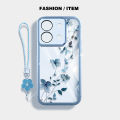 VRQR With Woven Hanging rope Phone Case For Oppo Reno 13 5G Reno 13 F Reno13 Pro 5G 13F Beautiful flower vine anti fall Back Case. 