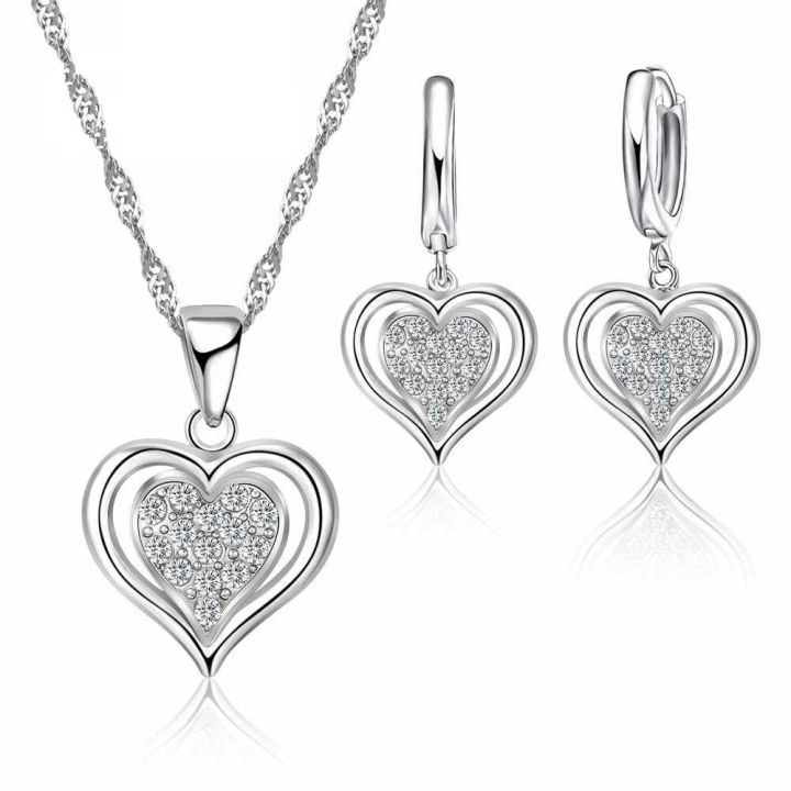 Ehaan Fashion Women Jewelry Set │ Silver Jewelry Set for Women │ 925 Silver Jewelry Set for Girls │ Sterling Silver Jewelry Set for Youth │ Girls Fashion Jewelry Set