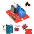 IRF520 Mosfet motor Driver Module VCC goes to the 5V connection, and GND to the GND pin on your Arduino. 