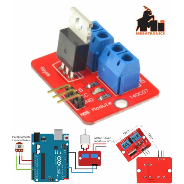 IRF520%20Mosfet%20motor%20Driver%20Module%20VCC%20goes%20to%20the%205V%20connection,%20and%20GND%20to%20the%20GND%20pin%20on%20your%20Arduino%20-%20Image%202