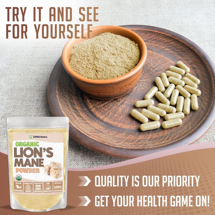 XPRS%20Nutra%20Organic%20Lion's%20Mane%20Powder%20-%20Premium%20Lions%20Mane%20Powder%20for%20Mental%20Clarity,%20Cognition%20and%20Immunity%20-%20Vegan%20Friendly%20Lions%20Mane%20Mushroom%20(8%20oz)%20-%20Image%203