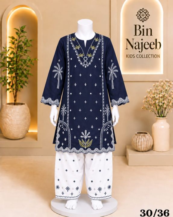 Bin%20Najeeb%20Kids%20Embroidered%202%20Piece%20Suit%20Embroidered%20Kurti%20&%20Trouser%20-%20Image%202