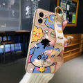YIWESAN For iPhone 6 Plus Case With Wristband New Design Phone Case For Girl Women Pattern Shockproof Plating Silicone Casing Cartoon Fashion Donkey Full Cover SoftCase Protection Cases. 