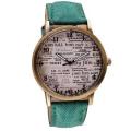 Leather Jeans Party Wear Gift Vtage Casual Newspaper Analog School College Watch Unisex. 
