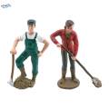3 x 2-4pack Farmer People Figures Realistic Farm Keeper Figurines for Reward Gift 3 Pcs. 