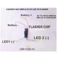 Flasher Chip DC12v Convert Any LED to Flasher Support 2 LEDs of Car Motorcycle. 