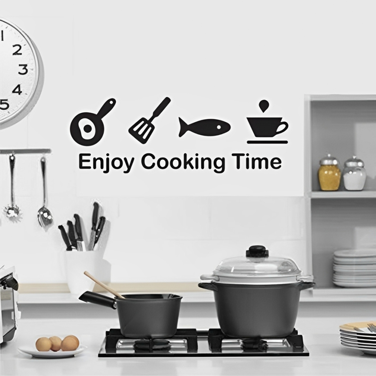 Wooden Kitchen Wall Art 3D Painting Tableware