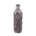 Feathers Textured And Cracked Patterned Ceramic Home Decoration Flower Vase 10 Inch. 