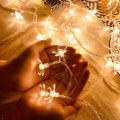 【AiBaby Store】(NEW)6m 40Lights Cherry Blossom Shaped LED Light String Warm Lights Home Party Lights. 