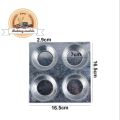 Cupcake Muffin Baking Tray Iron 4 Cavity 4-Cavity Iron Baking Tray for Cupcakes and Muffins  Strong for Easy Baking. 