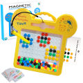 Magnetic Drawing Board for Kids 4-8 Toddlers 1-3 Magnetic Dots Board Dot Art Board Montessori Educational Preschool Toy Travel Essentials Magnets Doodle Board 9x8" with Magnetic Beads. 