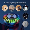 High Bass F8 Bone Conduction Speaker Bluetooth RGB Speaker Multi Lighting Music Wireless Speaker Stereo Rhythm Lights Rechargeable Speaker Turn Anything Into Speaker. 