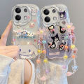 3D Kuromi Cartoon Phone Case For OPPO A38 A36 A35 A33 A32 A31 A52 A53S A54S A55 A56 A57 A58X With Wrist Chain Cute Bear Cover. 