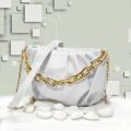 Women's Handbag with Golden Chain and Long Strap 9x7 Inch Elegant Design. 