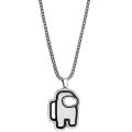 XL Among Us Space Werewolf Killing Necklace Street Internet-Famous Fashion Brand Necklace Male And Female Students Punk Disco Jumping Sweater Chain. 