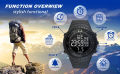 Military Men's Digital Sports Watch For Men Boys Waterproof with LED Back light Digital Watch for Men. 
