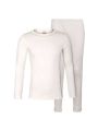Premium Off White Thermal Pack Of 1 Complete Suit Full Body Warmer Suit 1 Top and 1 Bottom for Men. 
