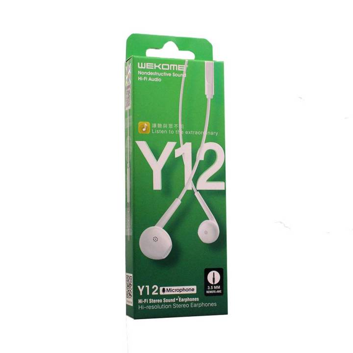 Remax Y12 Wired Sterio Handfree 3.5mm-Handsfree Wired- Stereo Handsfrree