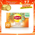 Lipton Herbal Infusion - Anise Tea - 20 Envelope Tea Bags. 