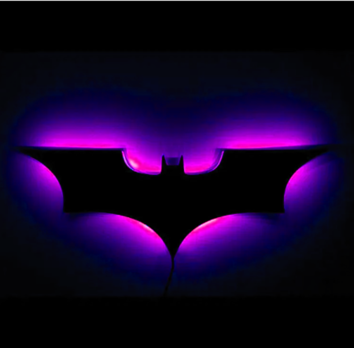 3D Batman Led Wall Lamp - Gaming WALL Decor - Gaming room decor - Color Black