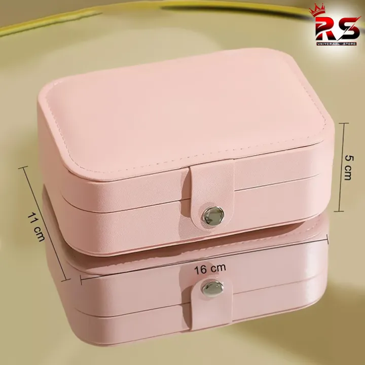 wolpin%20Jewellery%20Organiser%20PU%20Leather%20Magnetic%20Buckle%20Portable%20Storage%20Box%20Case%20with%20Dividers%20Container%20for%20Rings,%20Earrings,%20Necklace%20Home%20Organizer,%20Pink%20%7C%20Rs%20universal%20Store%20-%20Image%203