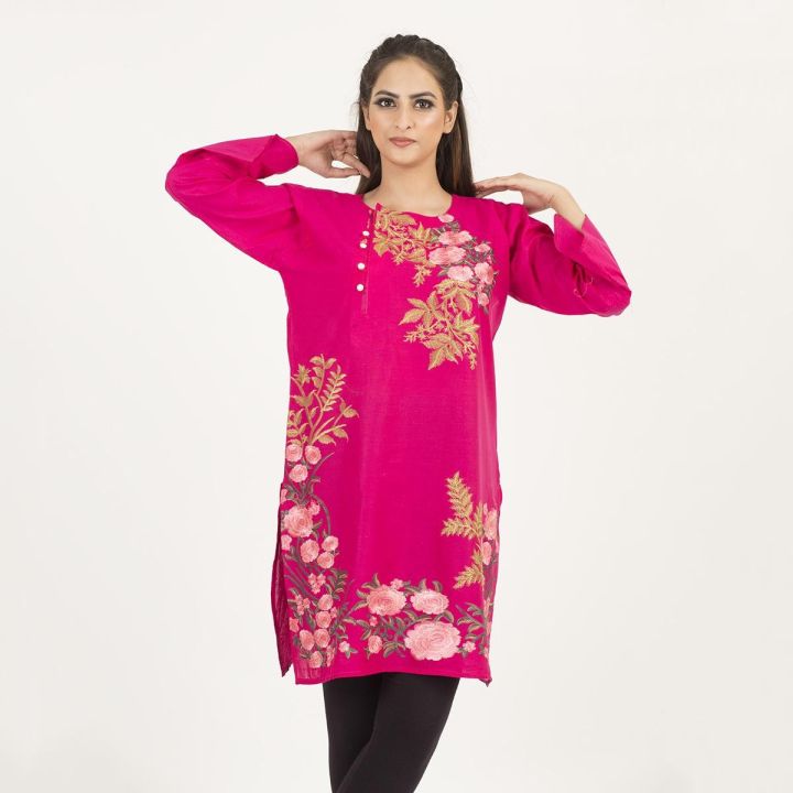 Daraz Select Women Embroidered Cotton Kurti