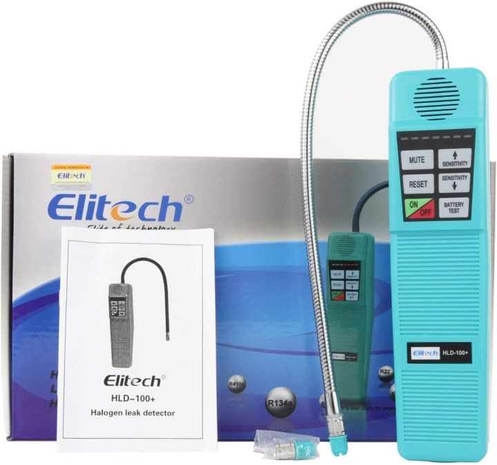 Elitech HLD-100+ Refrigerant Gas Leak Detector Halogen Leak Detector Freon HVAC CFCs HCFCs HFCs 1 Extra Sensing Tip ORIGINAL UK ZONE