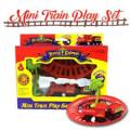 Mini Train Play Set for Kids - 1 Locomotive, 6 Track,1 Boxcar & 1 Tree. 