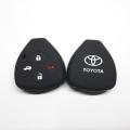 Toyota Camry Car Silicon Remote 4 Key Cover - Black Color. 