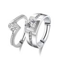 Couple Ring/Silver/Zircon/Imported/Men/Women. 