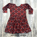 Sindhi Ajrak Traditional Dress Stitched Shirt Frock & Trouser crafted with Embroidery & Sequins for Girls by ZENZ Pakistani Traditional Wear Dress. 