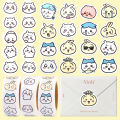 2Roll/Set Chiikawa Tape Roll Stickers Cartoon Cute Pvc Graffiti Style Transparent Stickers Handbook Decorative Stickers Student Writing Gift. 