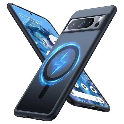 Torras Guardian Magnetic (Magsafe Compatible) Series Phone Case for Google Pixel 8 Pro – Black