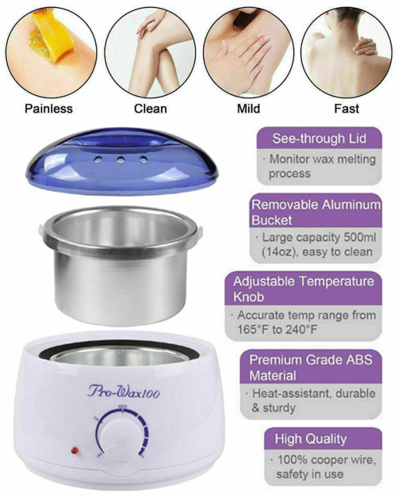 Professional Wax Heating Pot-Wax Softener Container, Hair Removal Hot Paraffin Pearl Wax Warmer