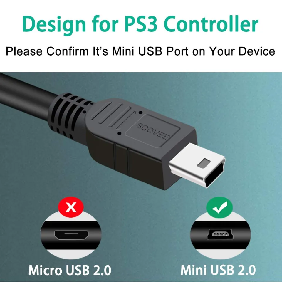 PlayStation Charging Cable for Ps3 Controller