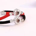 Fashion Bracelet 100 Languages "I Love You" Projection Charm Couple Bracelets for Women Lover Gifts. 