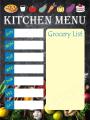 Kitchen Menu Grocery Planner  Chart Vinyl Sticker With Board Pen Kitchen Home Decor. 